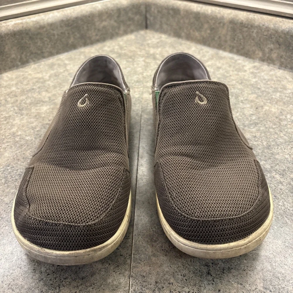 OluKai Men's Nohea Mesh Brown slip-on shoes Men's Sz 9 Good‎ Condition